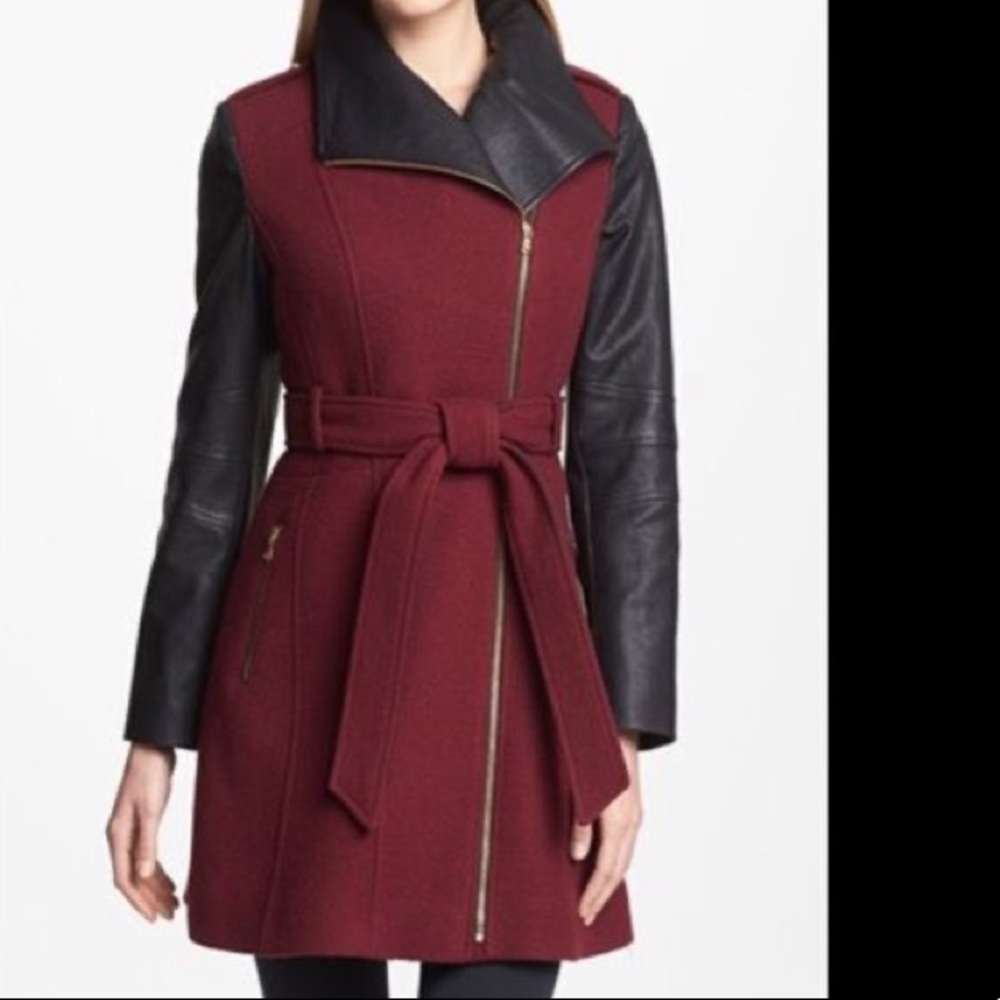 Guess burgundy peacoat